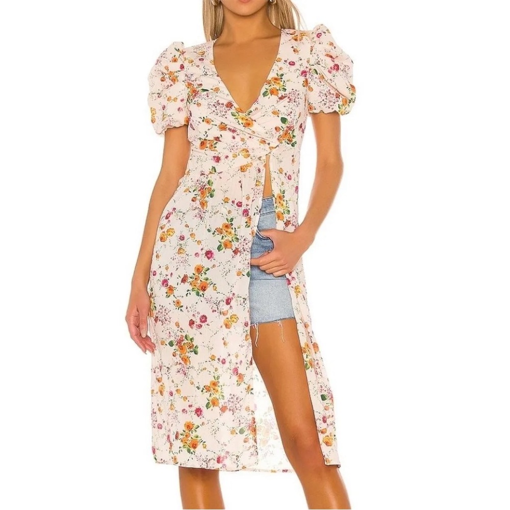 House Of Harlow X Revolve Maeve Midi Floral Top Size Small